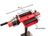 AME International 73080 Tire Spreader close-up showing adjustable rollers with dimensions