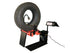 AME International 73200 Automatic Truck Tire Spreader with truck tire mounted and flexible lamp