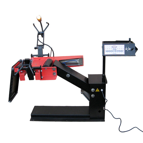 AME International 73200 Automatic Truck Tire Spreader front view showing spreading arms and roll-on ramp