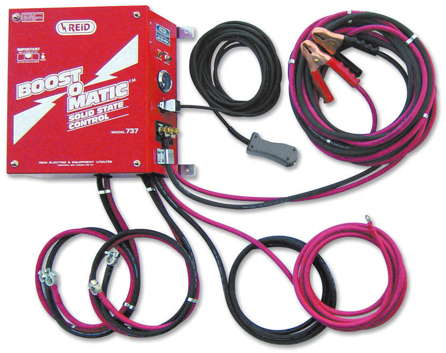 Reid Electric Boost-O-Matic 737 Booster with solid state control unit and 35 ft jumper cables