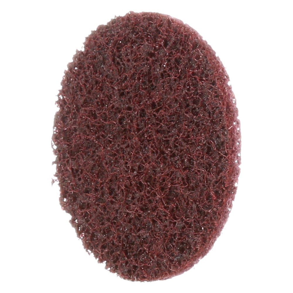 3M 7481 Scotch-Brite Roloc 2-Inch Medium Aluminum Oxide Quick Change Surface Conditioning Disc, Maroon, Non-Woven