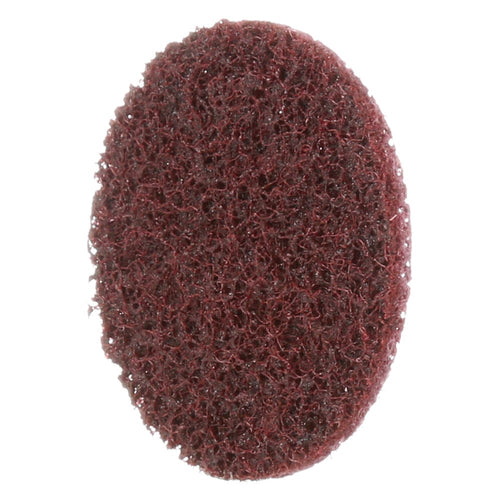 3M 7481 Scotch-Brite Roloc 2-Inch Medium Aluminum Oxide Quick Change Surface Conditioning Disc, Maroon, Non-Woven