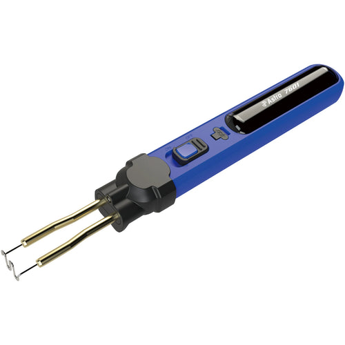 Astro Pneumatic 7601 Cordless Hot Staple Pen with repair staple loaded - angle view