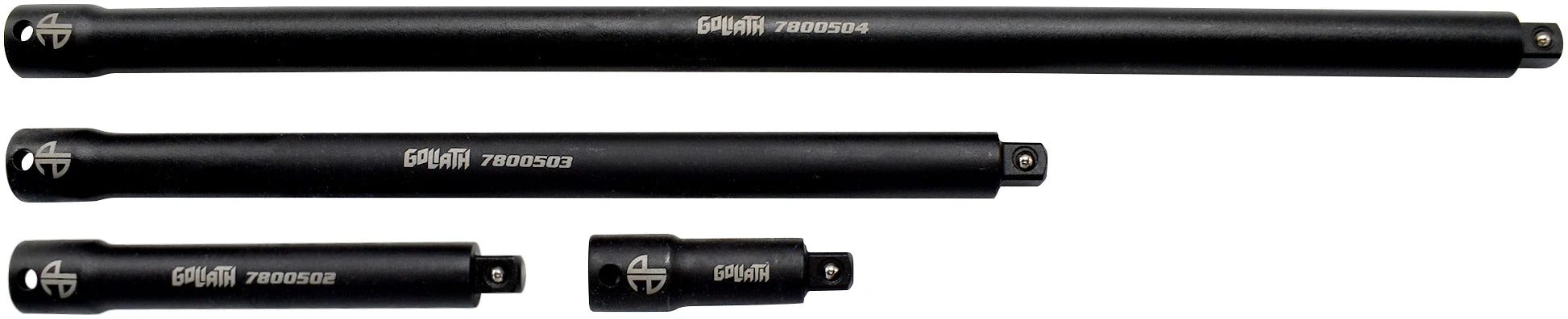 Astro Pneumatic 78005 Goliath Torque-Saver 4-Piece 3/8" Drive Impact Extension Bar Set - all four bars