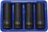 Astro Pneumatique 78204 Jeu de 4 douilles à chocs pour écrous de roue à paroi mince, entraînement 1/2", 17,5 mm, 19,5 mm, 11,5 mm, 22,5 mm