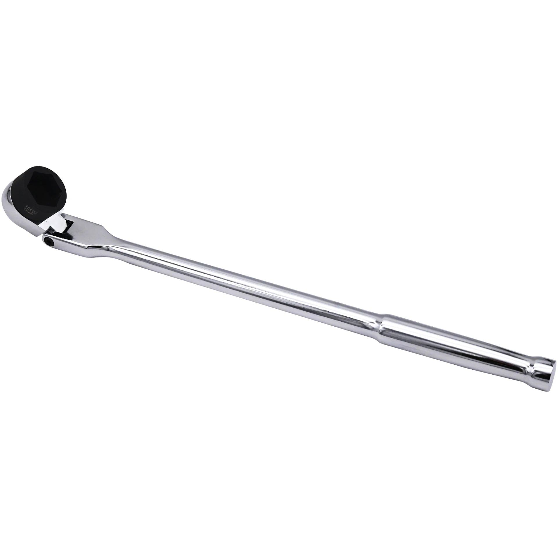 Astro Pneumatic 78345 Long Flex Head Ratchet Wrench for 1/4" Nano Sockets - polished chrome full view