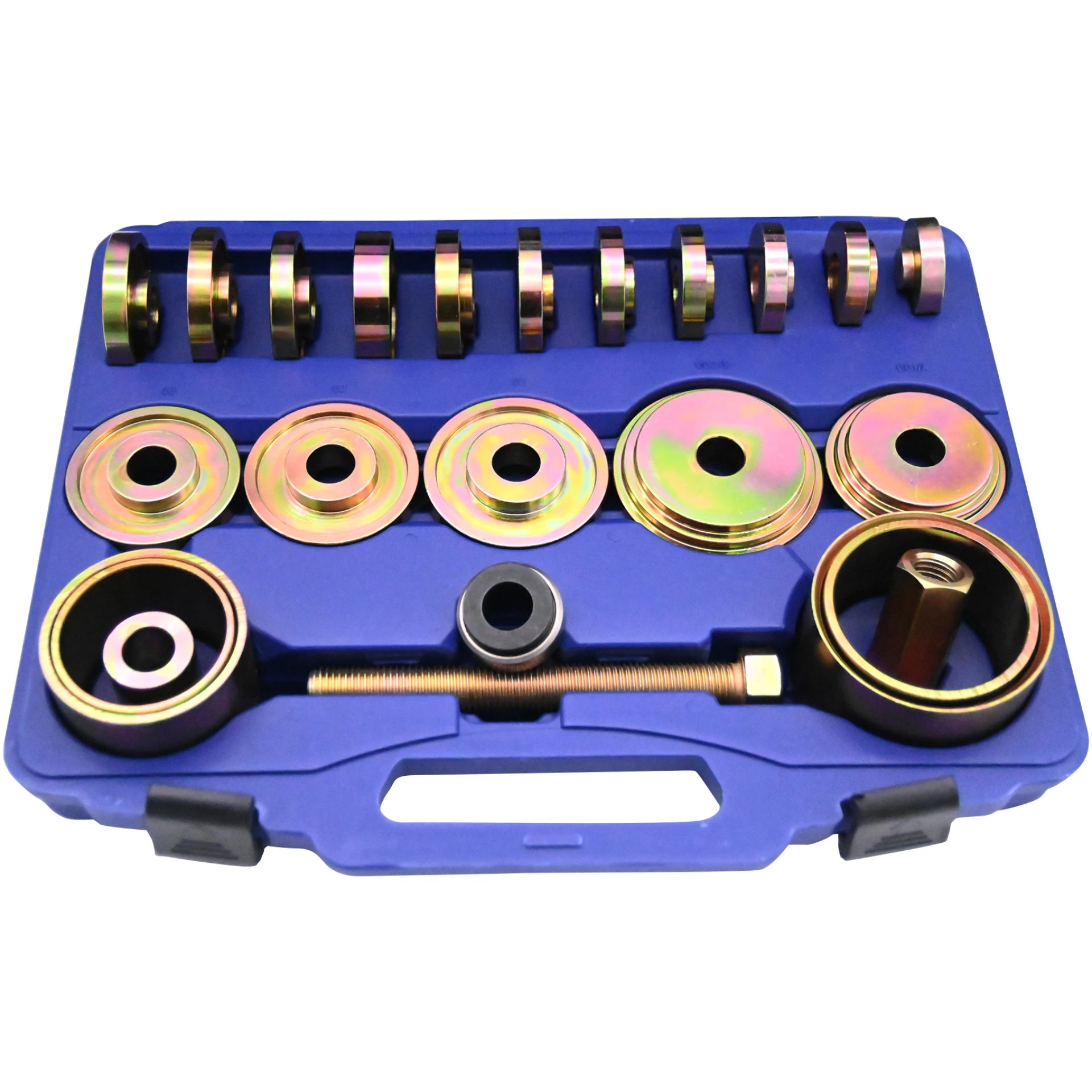 Astro Pneumatic 78825HD Master FWD Bearing Adapter Set open blue carry case with full kit contents