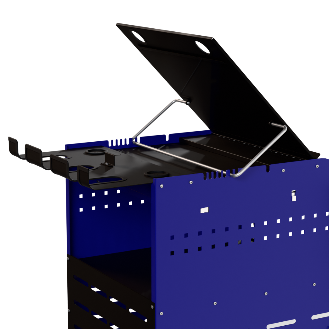 Homak BB06019020 TECH Mobile Diagnostic Cart Blue View 6