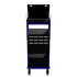Homak BB06019020 TECH Mobile Diagnostic Cart Blue Rear View with Shelves and Tool Tray