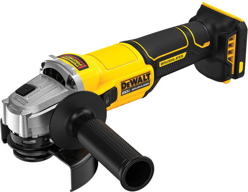 Dewalt DCG407B 20V MAX* Brushless 4.5-Inch Grinder with Slide Switch and Anti-Rotation System (Bare Tool), 9000 RPM, 850 Watts - MPR Tools & Equipment