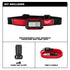 Milwaukee Tool 2012R kit contents including headlamp, 4 hard hat clips, and USB-C cable