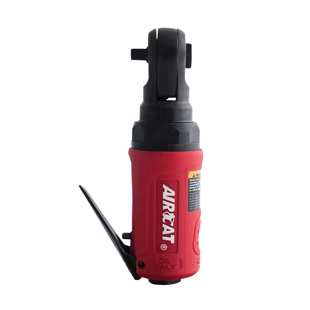 Aircat 807-25 1/4" Mini Palm Ratchet, red and black composite body, 35 ft-lbs max torque, 5.4" length