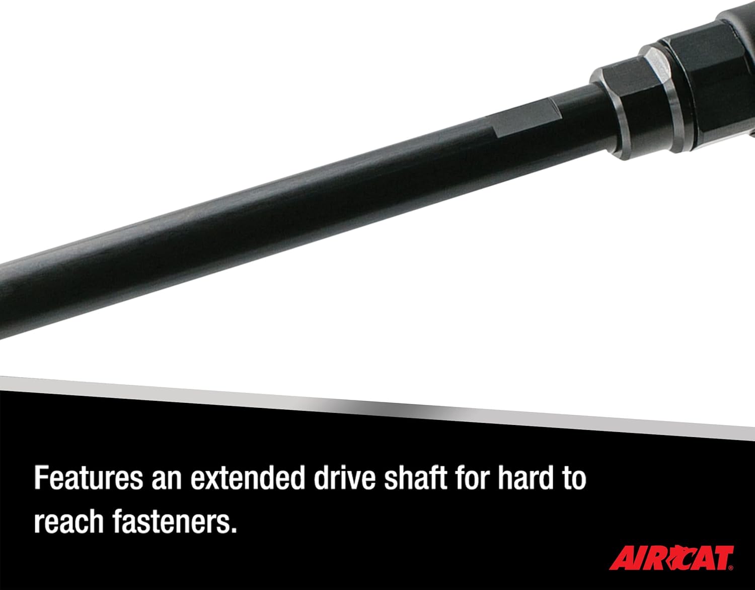 Aircat 808-22-A close-up of extended drive shaft for accessing hard-to-reach fasteners