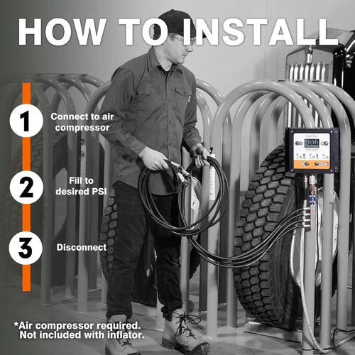 Martins Industries MW-60-4WAY FLATEMATIC 4 WAY AUTOMATIC DIGITAL TIRE INFLATOR, 4 OUTLETS, 8-FT. AIR HOSES, MAX. 145 PSI