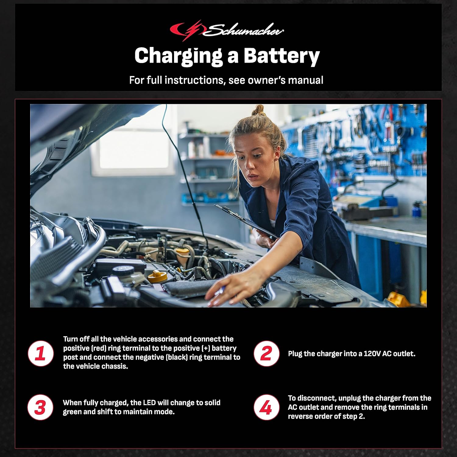 Schumacher Electric SC1300 1.5 Amp Battery Charger/Maintainer