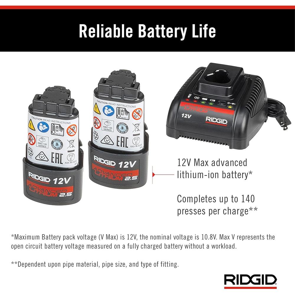 Ridgid 57363 RP 241 Compact Series Press Tool Kit With 1/2" - 1-1/4" Propress Jaws