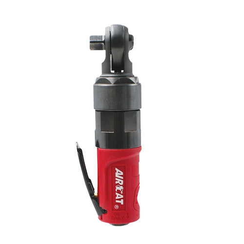 Aircat 810-RW 3/8 In. Compact Impacting Ratchet, red and black, isolated product shot on white background