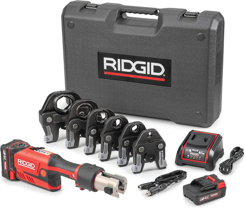 Ridgid 67178 RP 351 Drill-Grip Press Tool With 18V 2.5Ah Battery, 1/2" - 2" Propress Jaws
