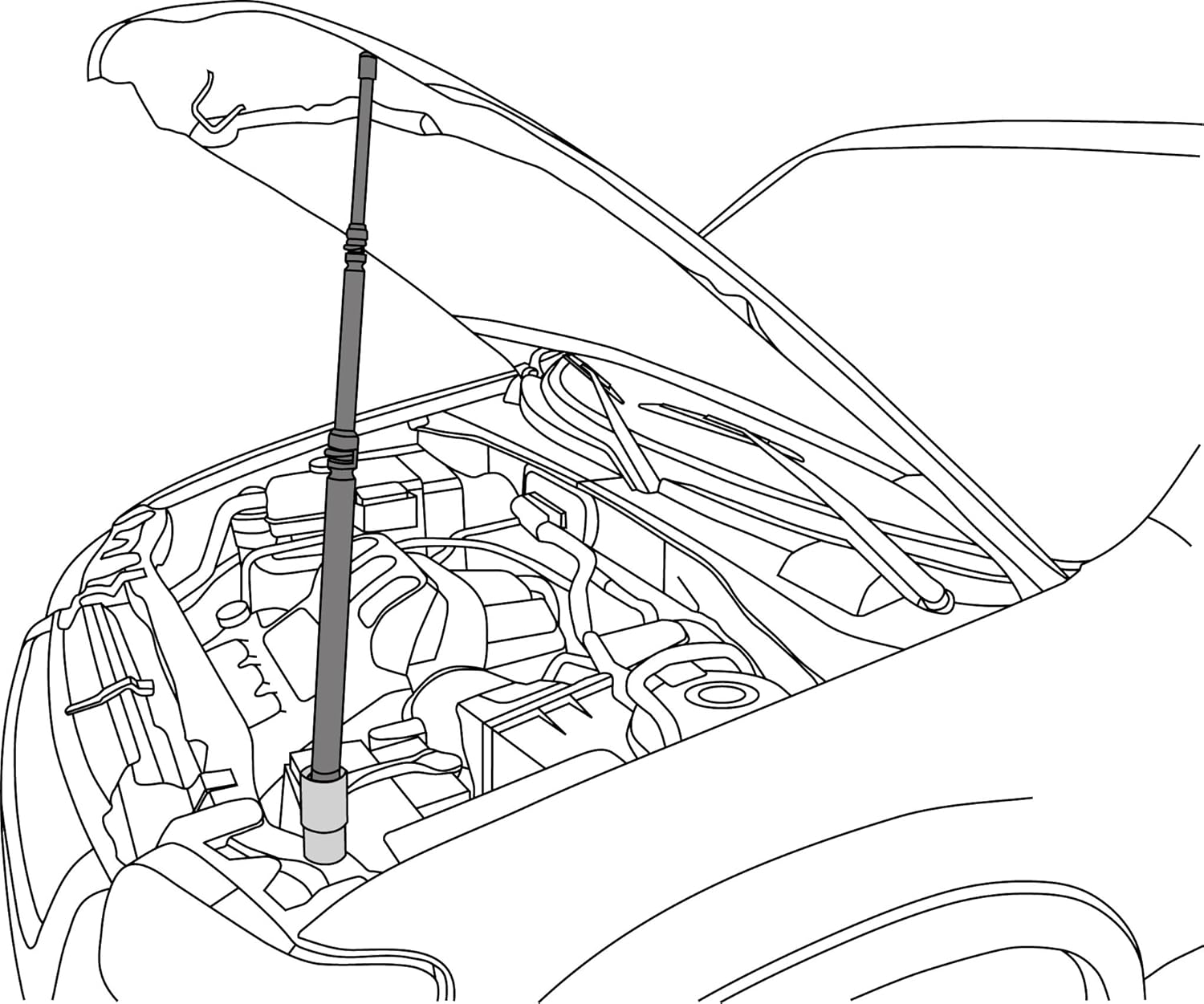 Lisle 46170 HOOD PROP WITH SUPPORT