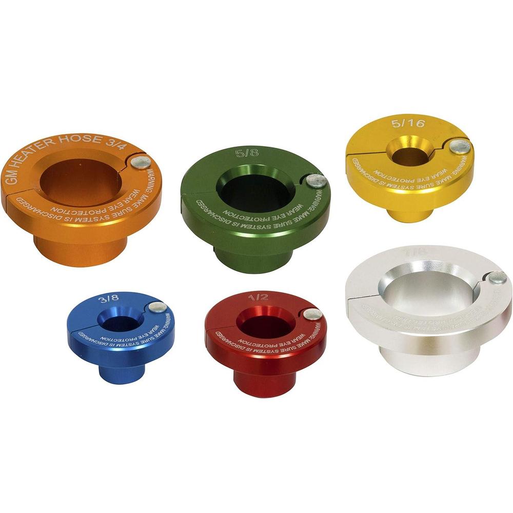 Lisle 35800 Outils Bleu. Jaune. rouge. Vert. Orange. Ensemble de déconnexion en aluminium argenté