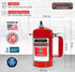 Sure Shot A1000R Sprayer dimensions infographic - 7.5in W x 9in H, 80-150 PSI working pressure, max 32 oz capacity, Made in USA