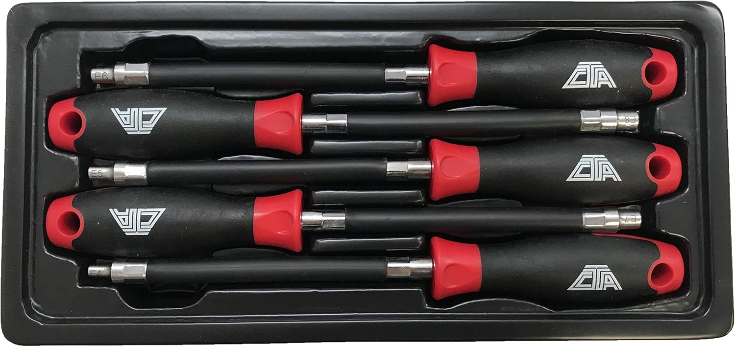 Outils CTA 8960 5 pièces. Jeu de tourne-écrous flexibles E-Torx
