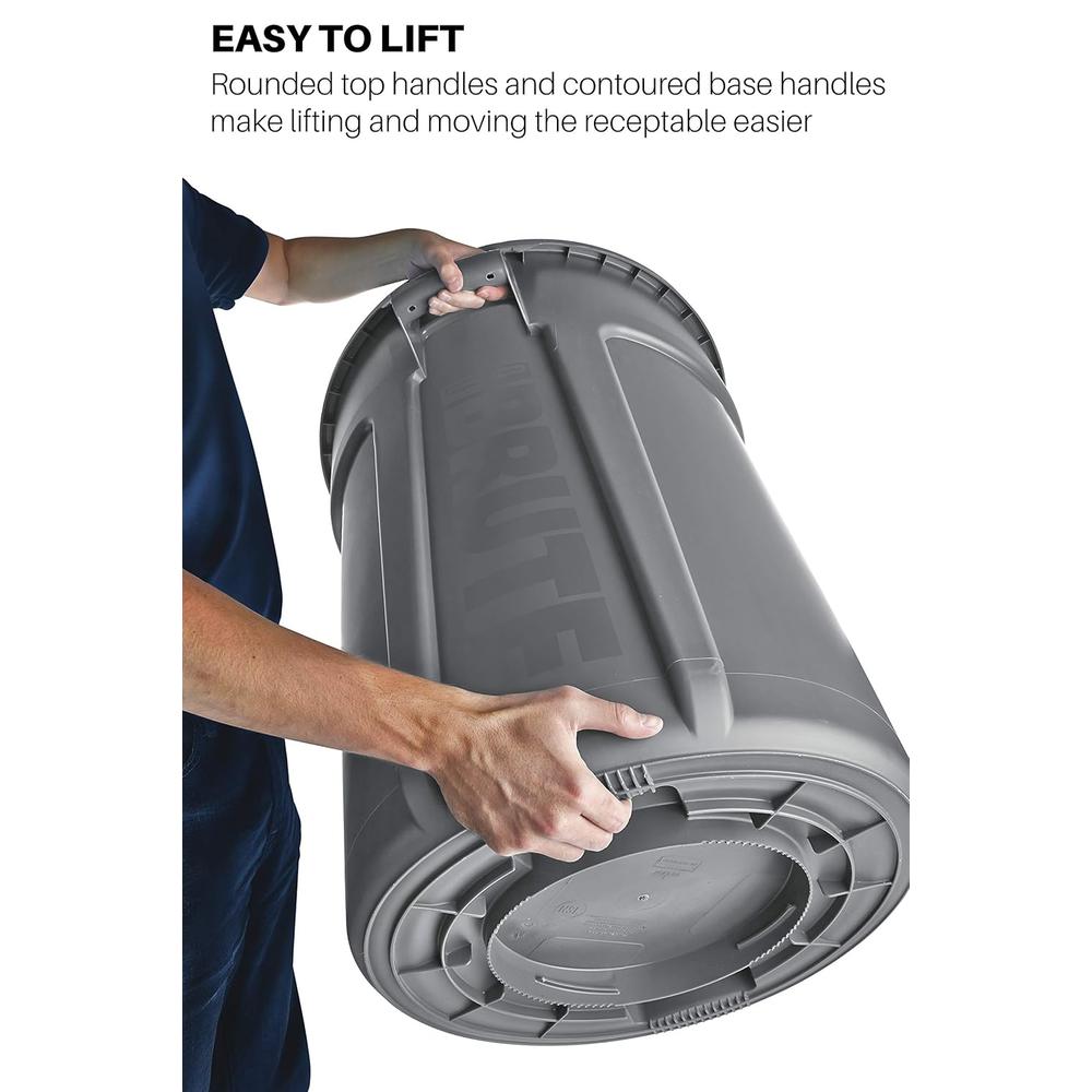 Rubbermaid Commercial Products FG263200GRAY Vented BRUTE® 32 Gallon - Gray