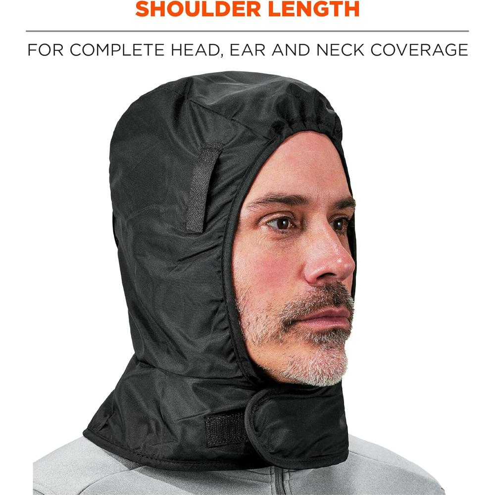 Ergodyne 16842 N-FERNO 6842 WINTER HARD HAT LINER - 2-LAYER, FLEECE-LINED, POLYESTER SHELL, SHOULDER LENGTH