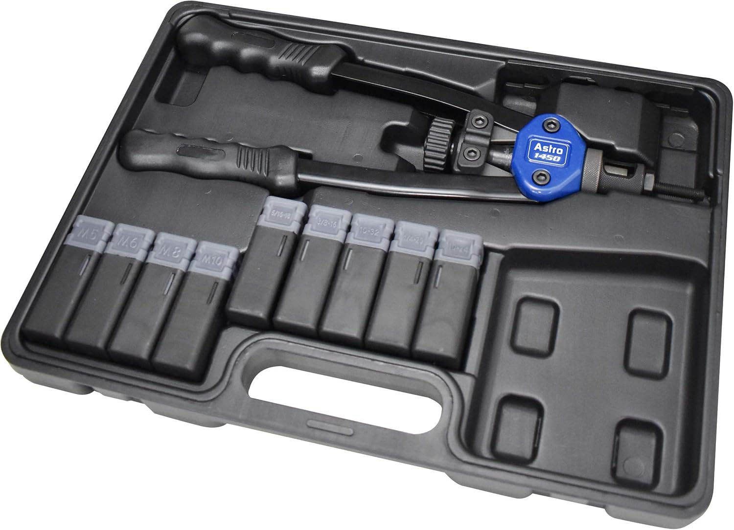 Astro Pneumatic Tool 1450 13" Plusnut and Extra-Long Rivet Nut Setter Kit Metric & SAE