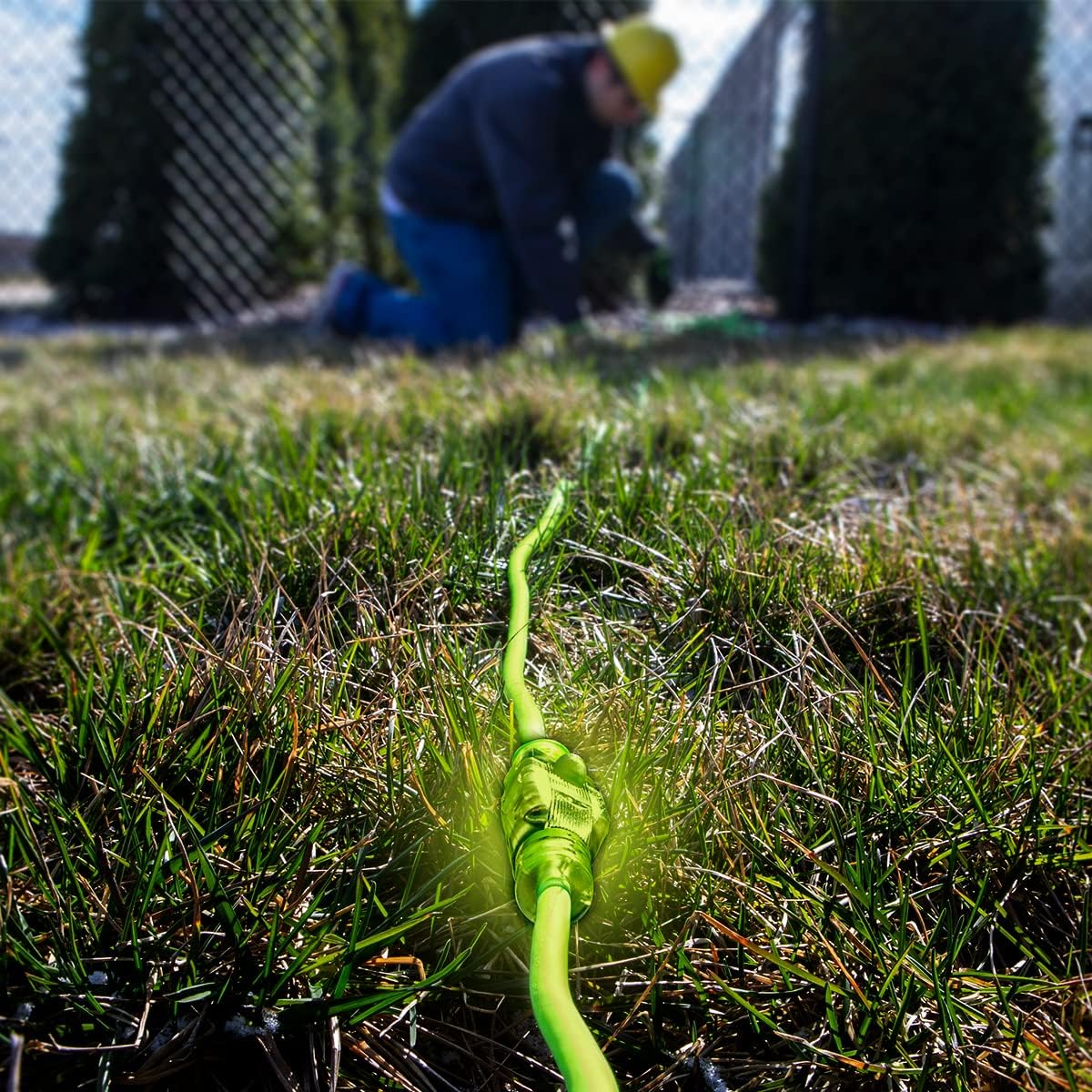 Legacy Manufacturing FZ512935 100 FT. FLEXZILLA PRO EXTENSION CORD, 10/3 SJTW, LIGHTED PLUG, INDOOR/OUTDOOR, ZILLAGREEN, 1875W, 15A