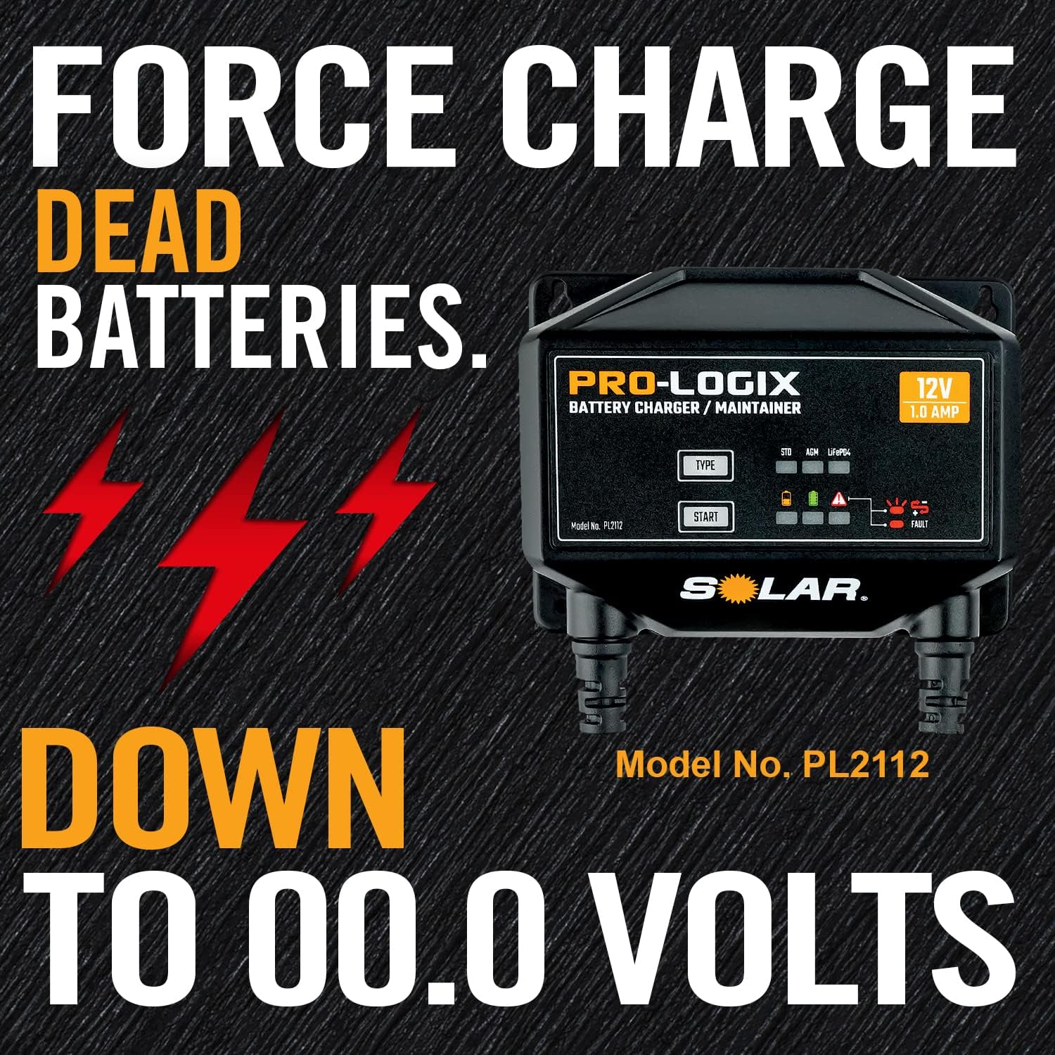 Clore Automotive PL2112 12 VOLT, 1.0 AMP FULLY AUTOMATIC BATTERY CHARGER/MAINTAINER