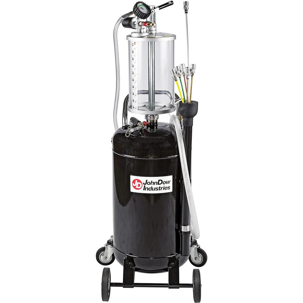 JohnDow Industries JDI-20EV-B ÉVACUATEUR DE FLUIDE DE 20 GALLONS AVEC BOL TRANSPARENT DE 2 GALLONS
