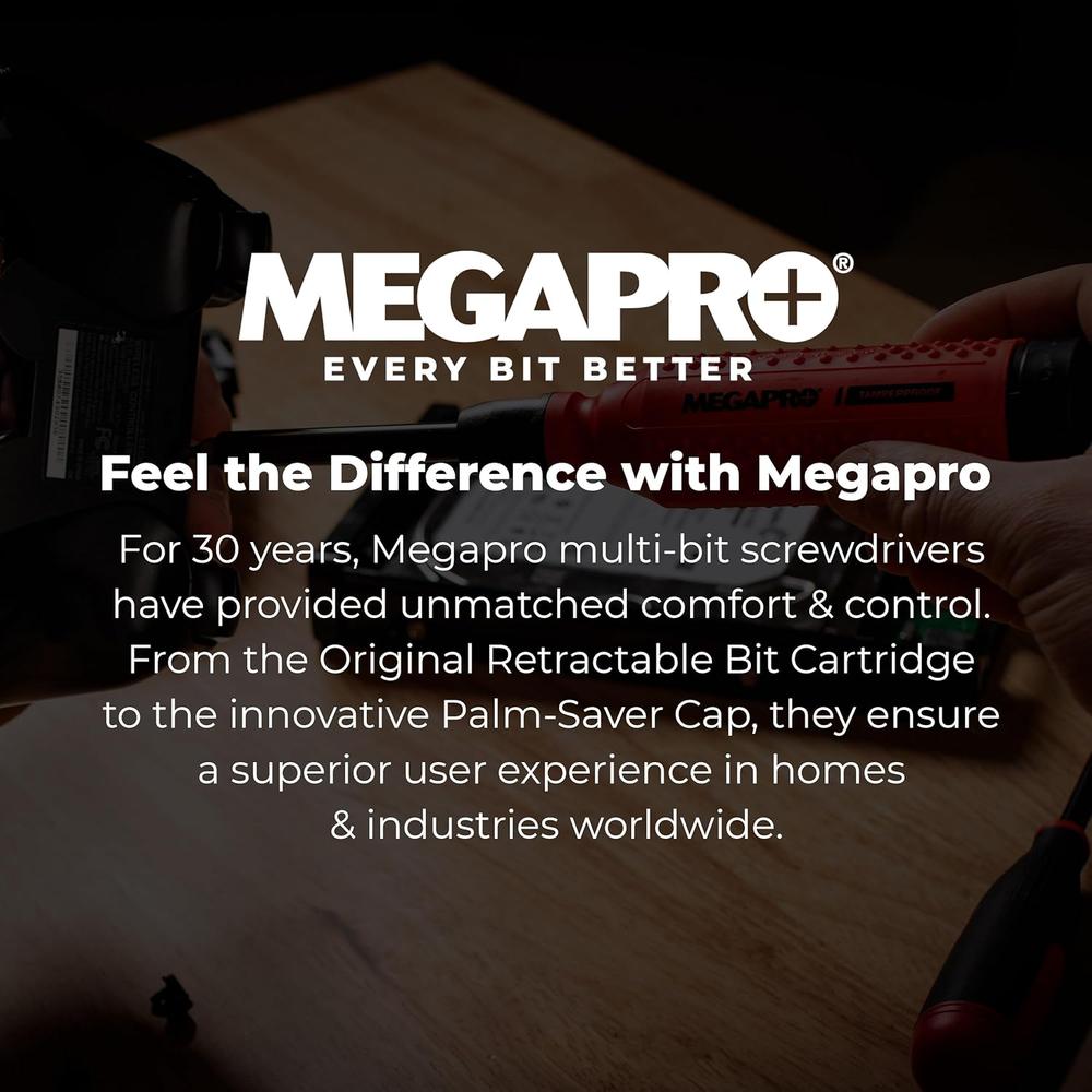 Megapro Tools 151TP-C Original Tamperproof 15-in-1 Multi-Bit Screwdriver (Carded)