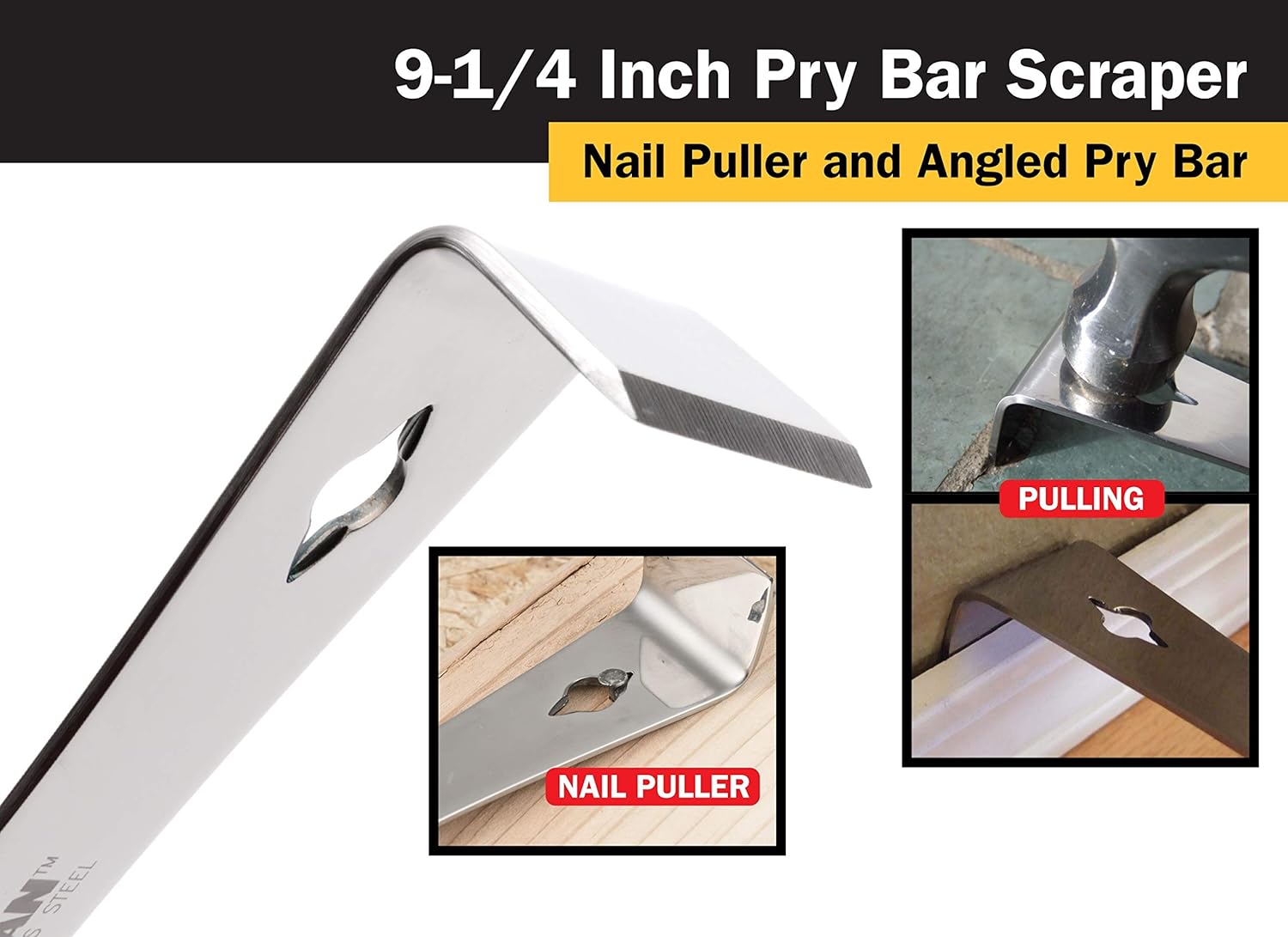 Titan Tools 11509 9-1/4 In. Multi-Purpose Pry Bar