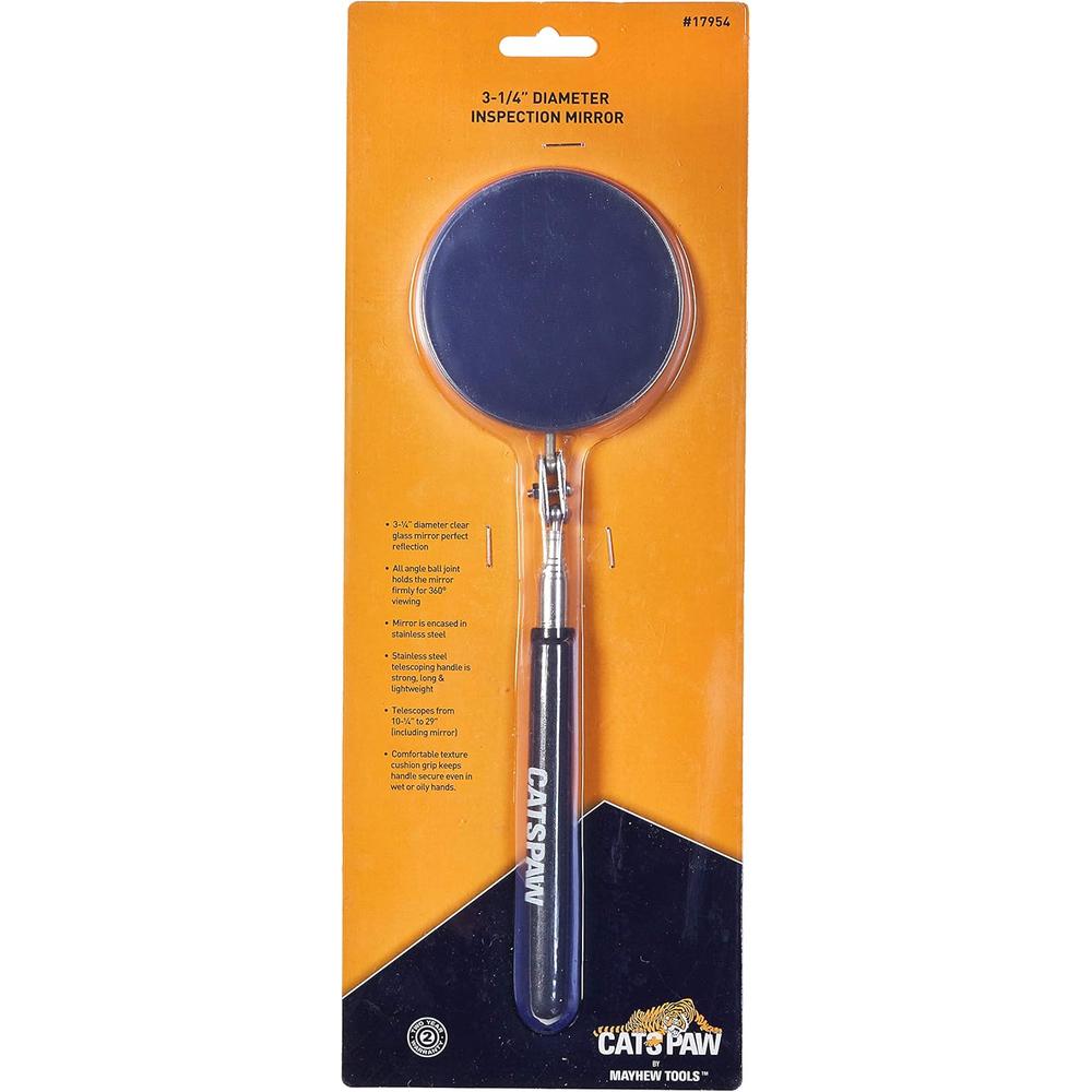 Mayhew Tools 17954 3-1/4" Diameter Inspection Mirror