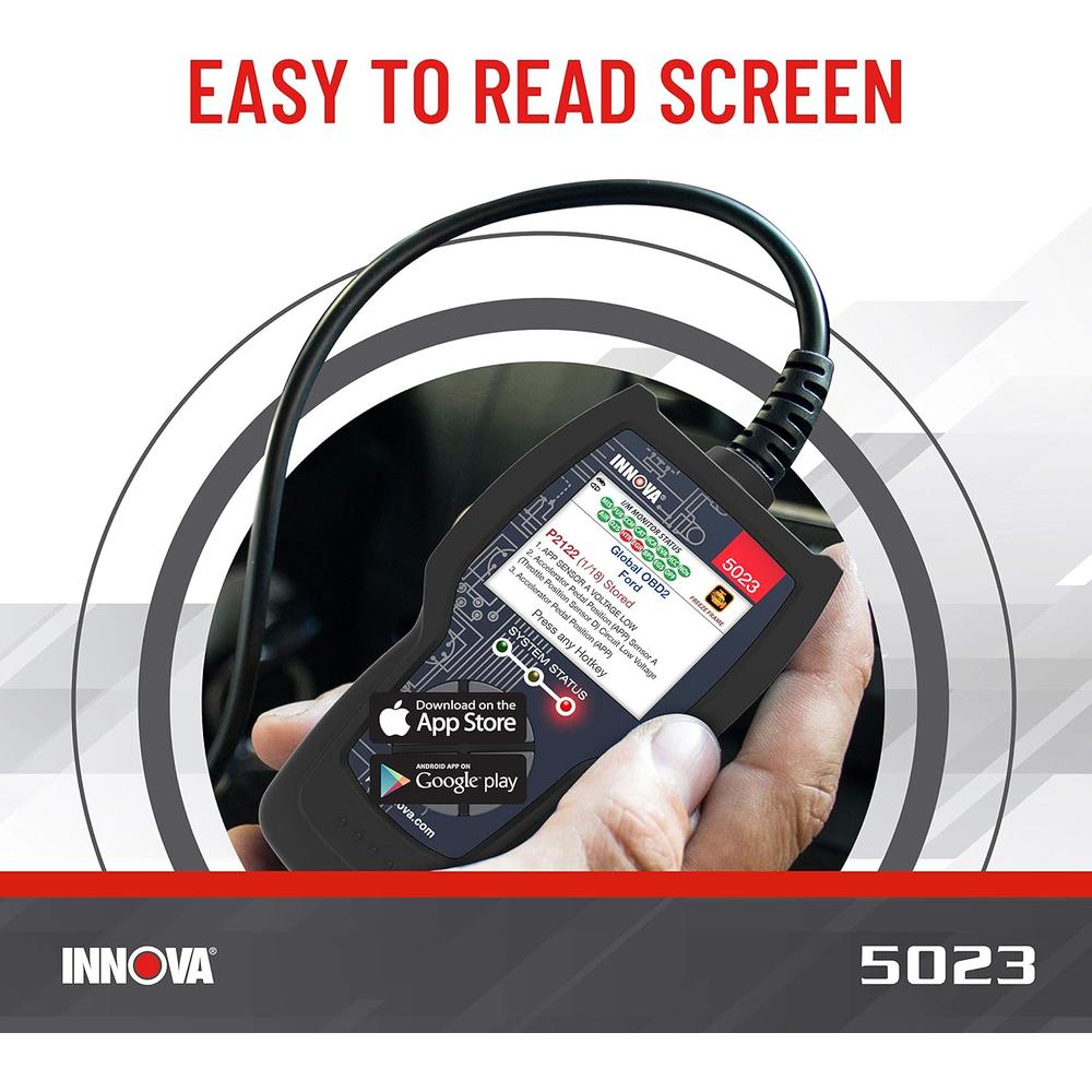 Innova 5023 Pro CarScan Code Scanner - Professional OBD2 Scanner - Smog Test Scan Tool - Multilingual Code Reader