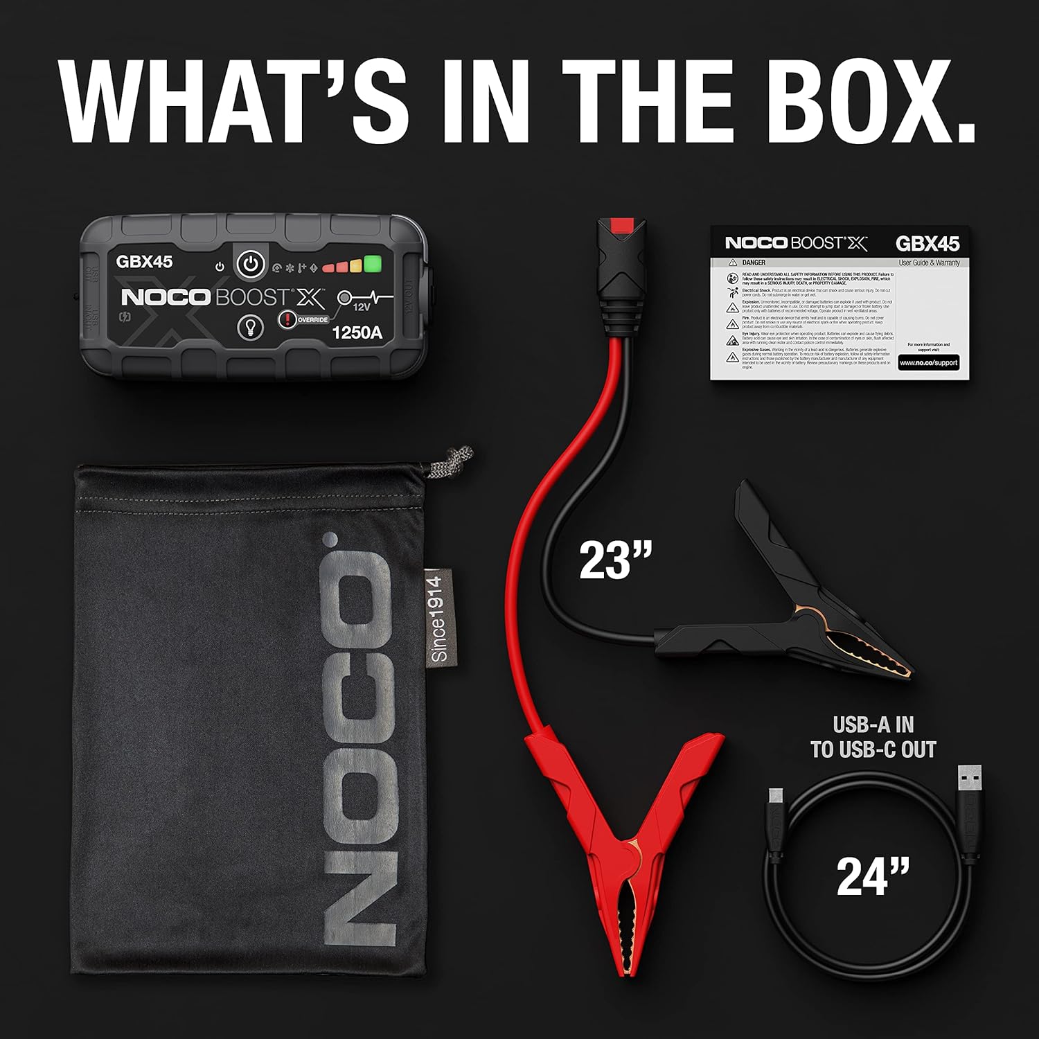 NOCO GBX45 1250A 12V UltraSafe Lithium Jump Starter