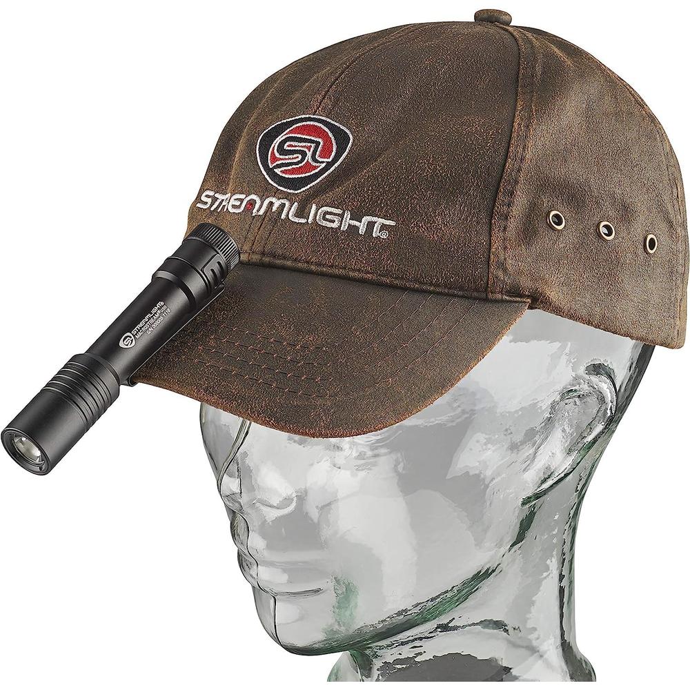 Streamlight 66320 MacroStream USB 500-Lumen Rechargeable Compact Flashlight with Wrist Lanyard, Hat Clip and USB Cord, Black