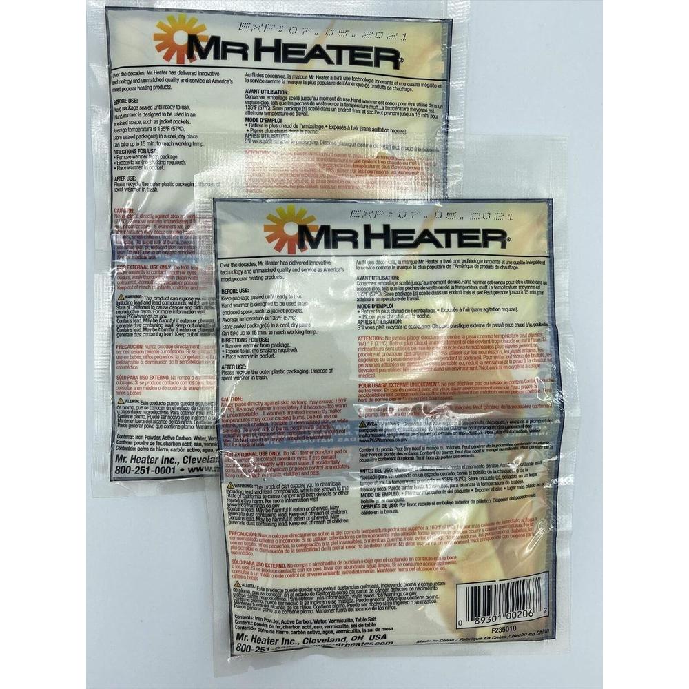 Mr. Heater F235012 HAND WARMERS - 10 PAIR PER PACK