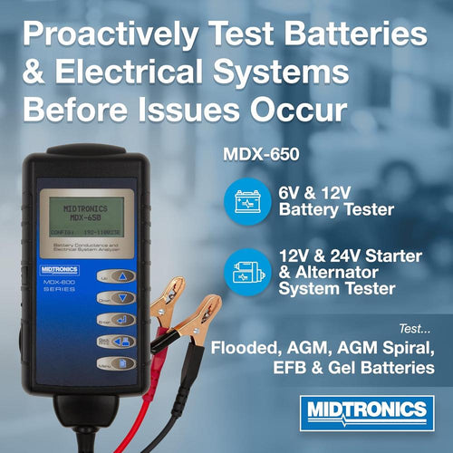 Analyseur numérique de batterie/système électrique Midtronics MDX-650