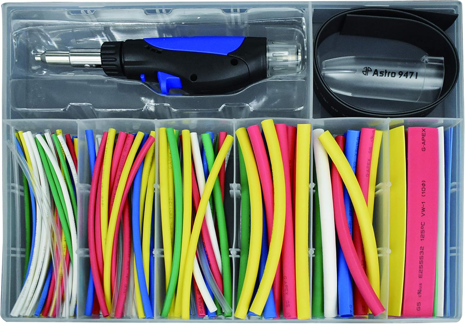 Astro Pneumatic 9472 162pc Butane Micro Pencil Heat-Shrink Torch Kit