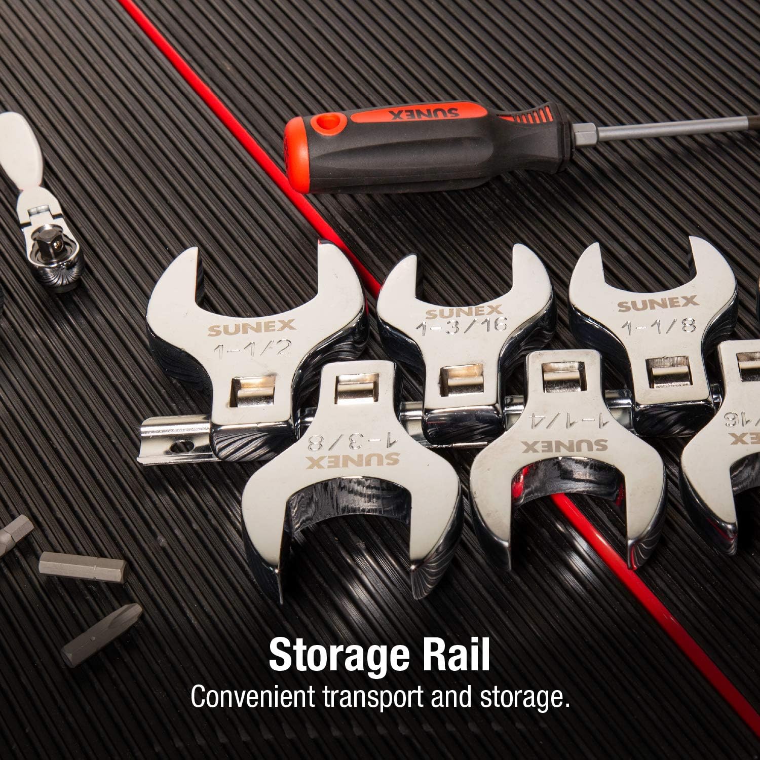 Sunex Tools 9720A 7 Piece 1/2" Dr. Jumbo SAE Crowfoot Wrench Set