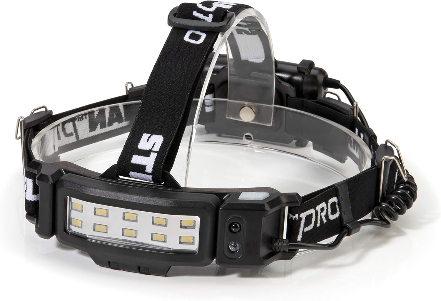 Steelman Pro 79052 Slim Profile LED 250-Lumen Motion Activated Headlamp With Rear Red Blinker, 3xAA Battery Powered