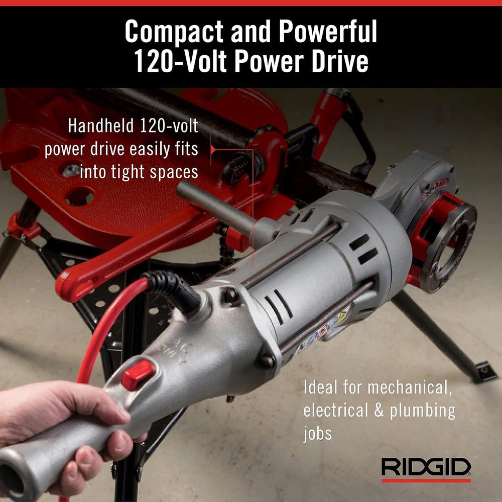 Ridgid 41935 Model 700 Power Drive Pipe & Conduit Threader, 1/8" to 2" (3 to 50 mm) Thread Capacity, 110V