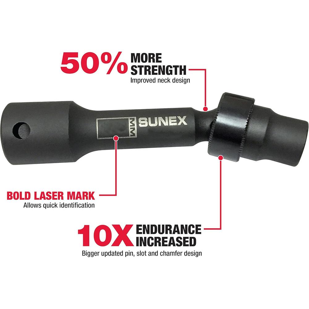 Sunex Tools 215ZUMDL 1/2 in. Drive 15-mm 12-Point Driveline Socket