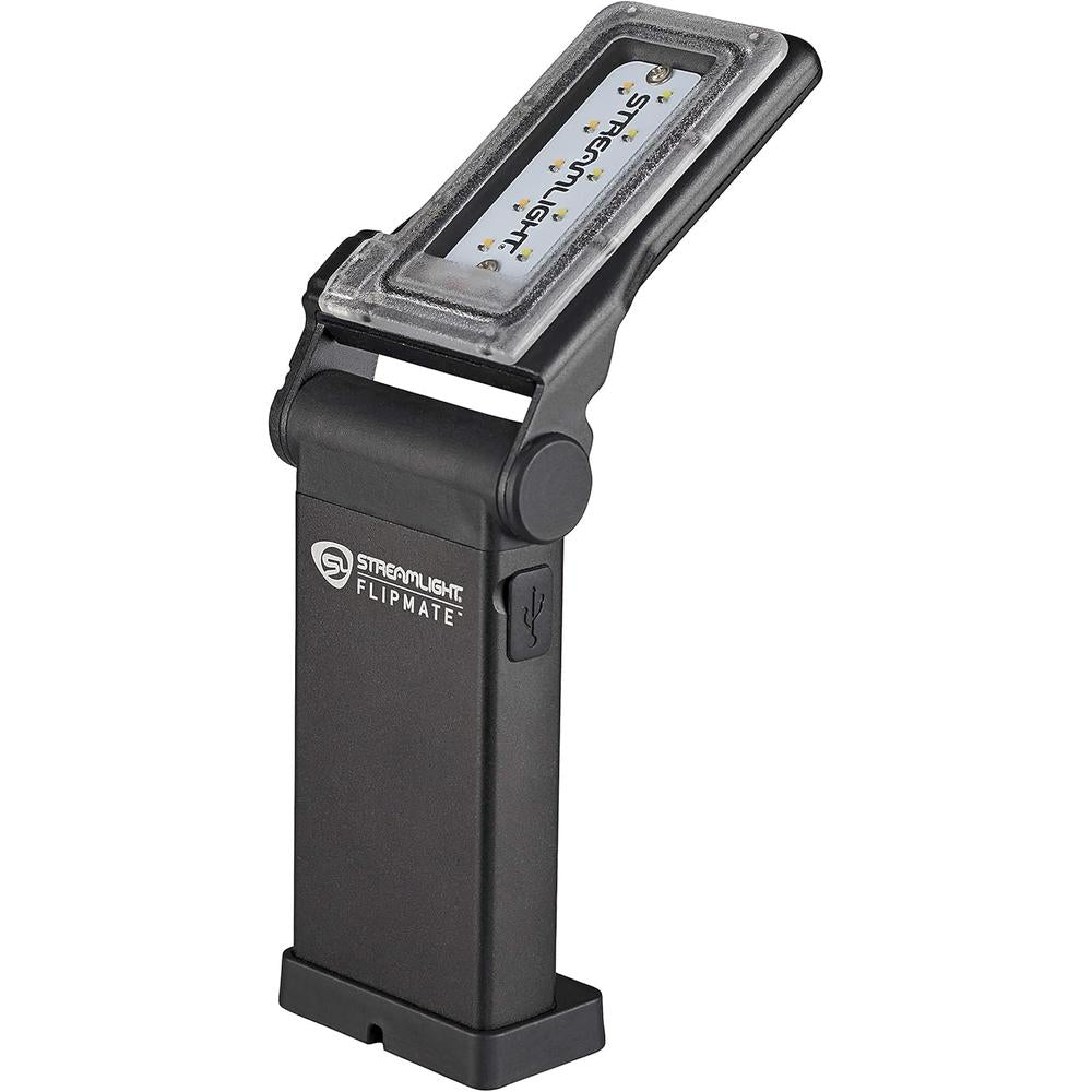 Streamlight 61500 FLIPMATE, LAMPE DE TRAVAIL RECHARGEABLE MULTIFONCTION COMPACTE 500 LUMENS, NOIR