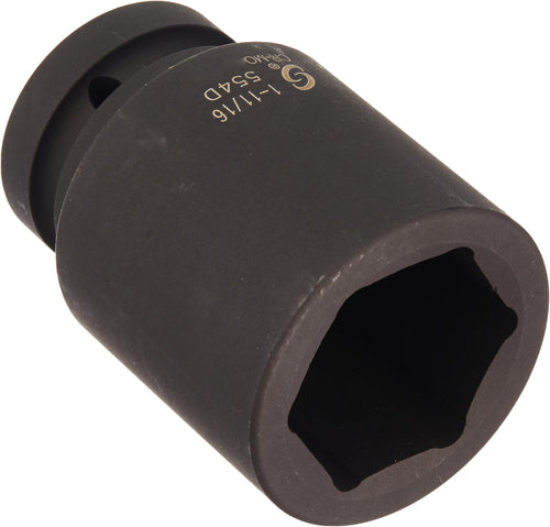 Sunex Tools 554D 1" Drive Deep 6 Point Impact Socket 1-11/16"