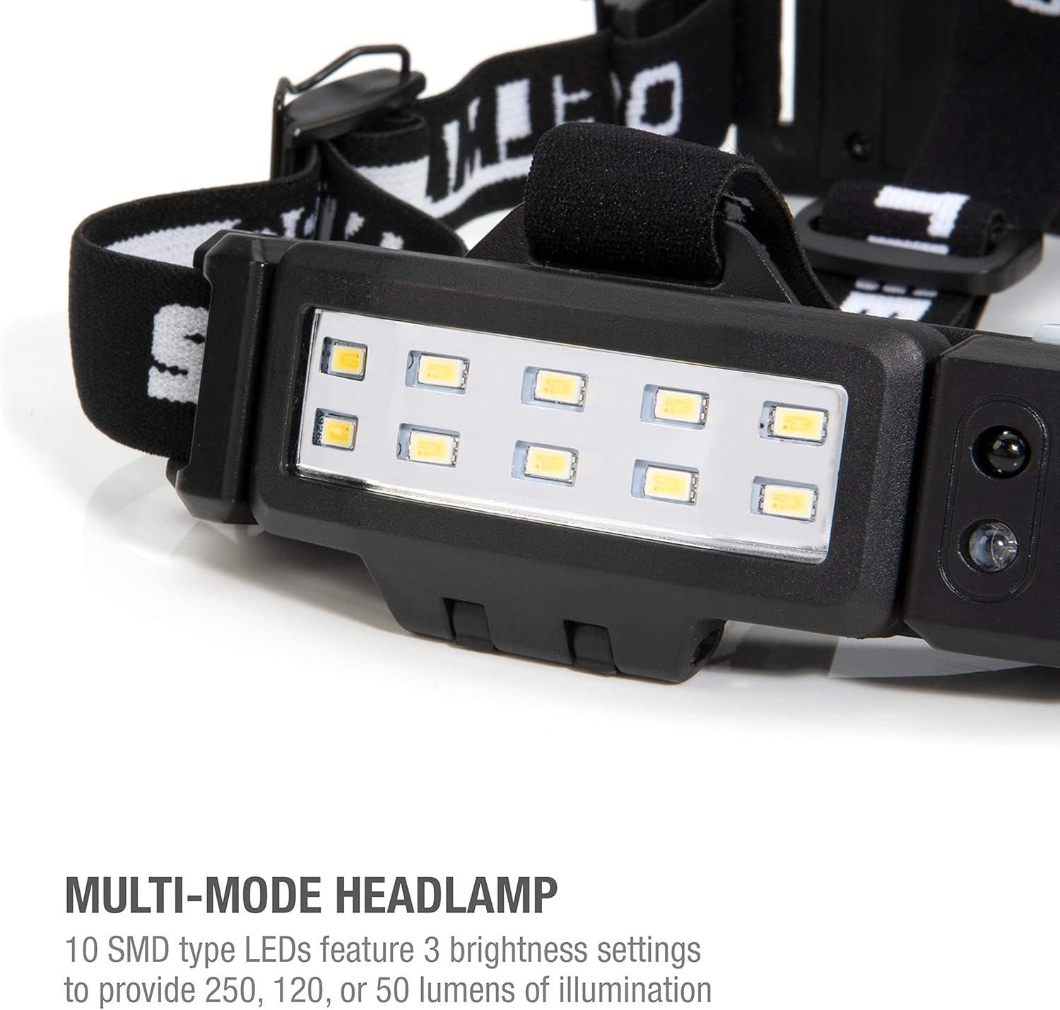 STEELMAN PRO 78834 Lampe frontale à LED rechargeable à profil mince 250 lumens activée par le mouvement