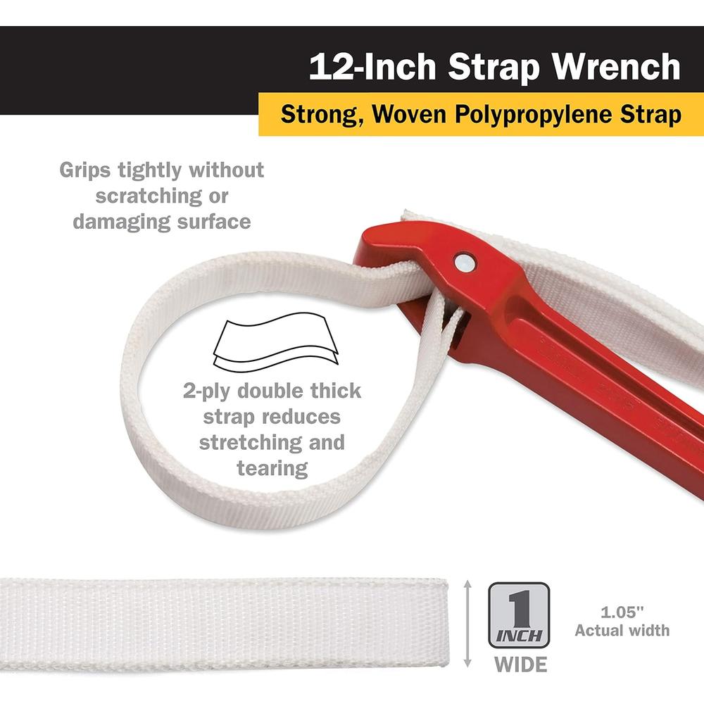 Titan Tools 21315 12 in. Handle Strap Wrench