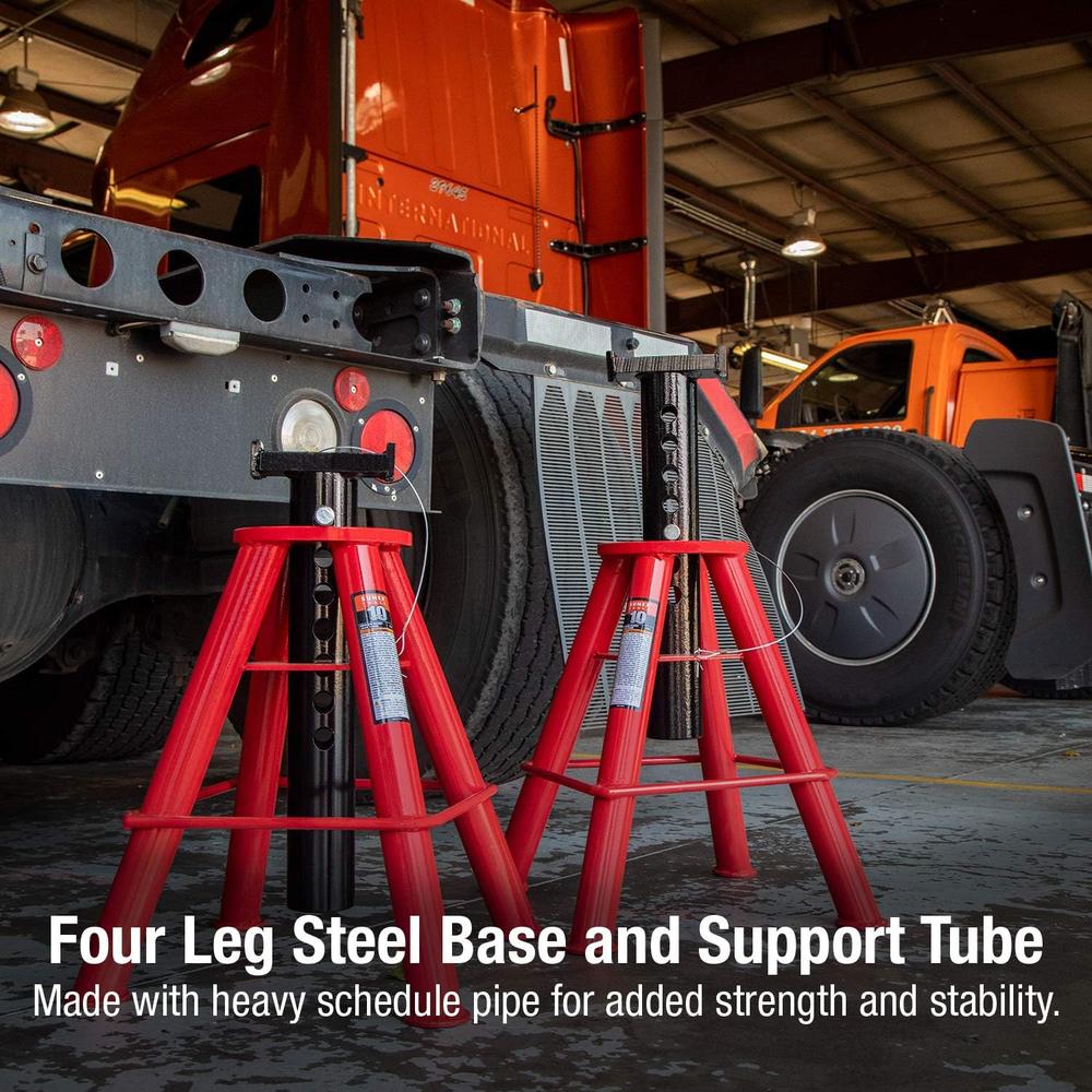 Sunex Tools 1310 10 Ton Med. Height Pin Type Jack Stands (Pair) ships 2 boxes